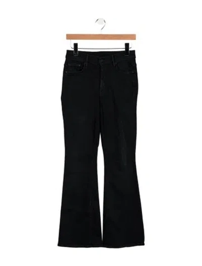Pre-owned Mother Mid-rise Flared Jeans In Black