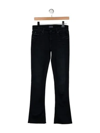 Pre-owned Mother Mid-rise Flared Jeans In Black