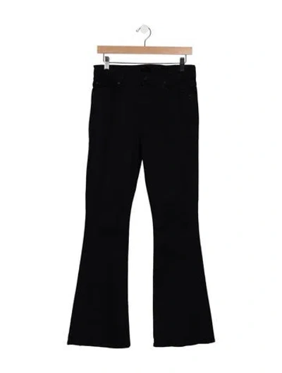 Pre-owned Mother Mid-rise Flared Jeans In Black