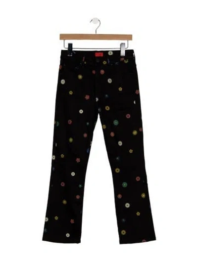 Pre-owned Mother Mid-rise Flared Jeans In Black