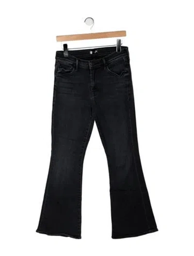 Pre-owned Mother Mid-rise Flared Jeans In Black
