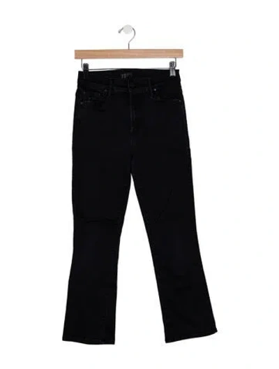 Pre-owned Mother Mid-rise Flared Jeans In Black
