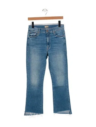 Pre-owned Mother Mid-rise Flared Jeans In Blue