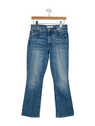 Pre-owned Mother Mid-rise Flared Jeans In Blue