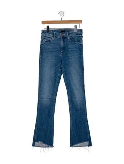 Pre-owned Mother Mid-rise Flared Jeans In Blue