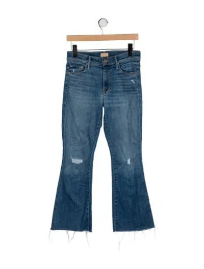 Pre-owned Mother Mid-rise Flared Jeans In Blue