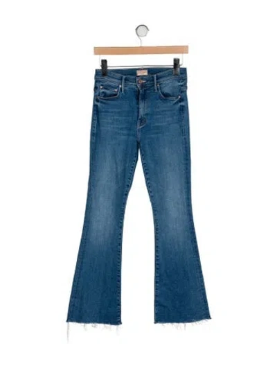 Pre-owned Mother Mid-rise Flared Jeans In Blue