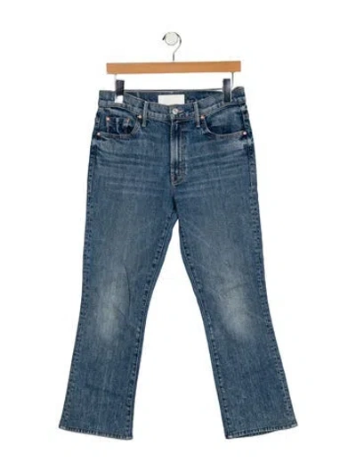 Pre-owned Mother Mid-rise Flared Jeans In Blue