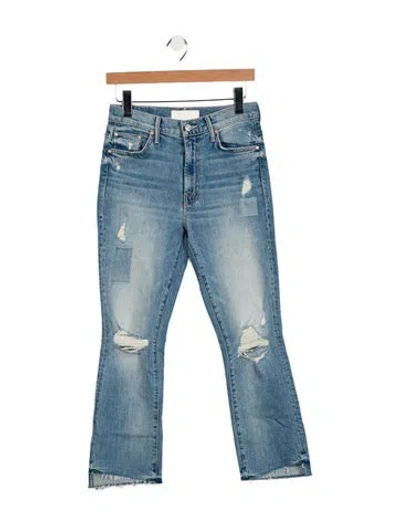 Pre-owned Mother Mid-rise Flared Jeans In Blue