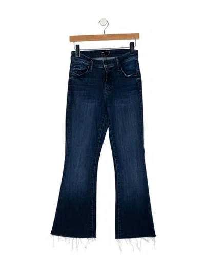 Pre-owned Mother Mid-rise Flared Jeans In Blue