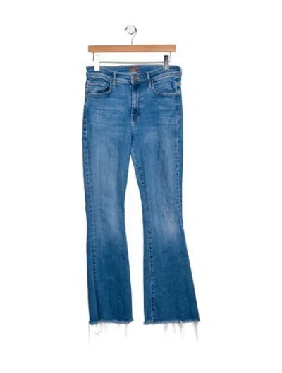 Pre-owned Mother Mid-rise Flared Jeans In Blue