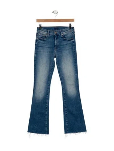 Pre-owned Mother Mid-rise Flared Jeans In Blue