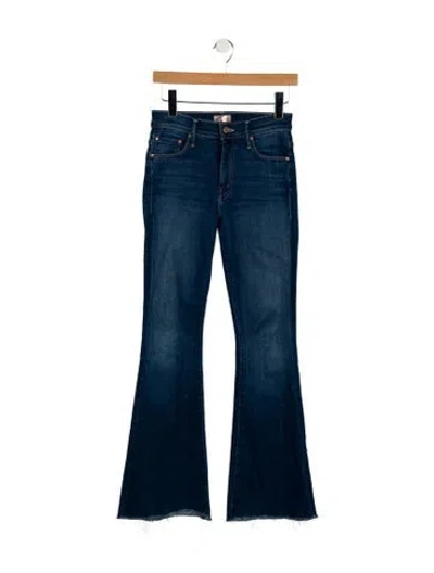 Pre-owned Mother Mid-rise Flared Jeans In Blue