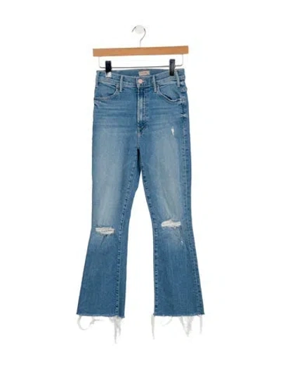 Pre-owned Mother Mid-rise Flared Jeans In Blue