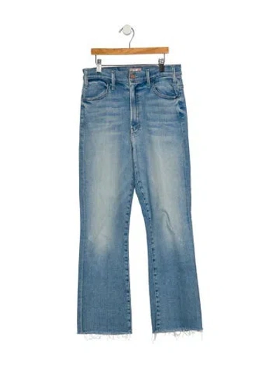 Pre-owned Mother Mid-rise Flared Jeans In Blue