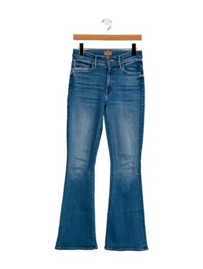 Pre-owned Mother Mid-rise Flared Jeans In Blue