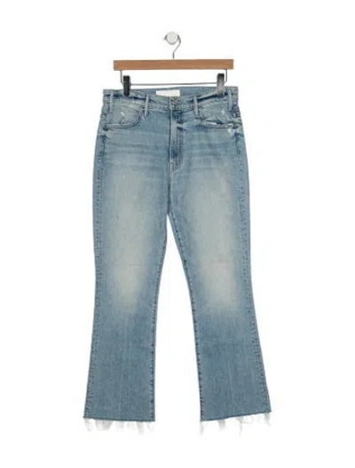 Pre-owned Mother Mid-rise Flared Jeans In Blue