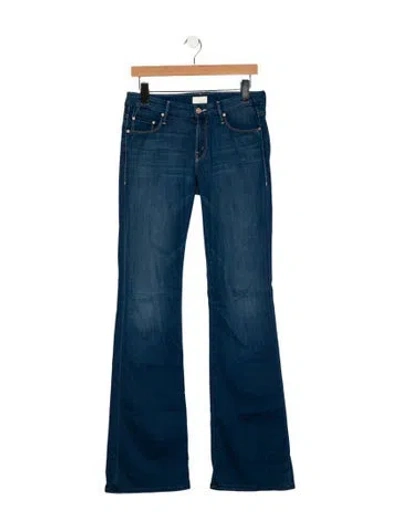 Pre-owned Mother Mid-rise Flared Jeans In Blue