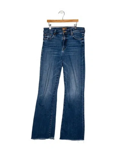 Pre-owned Mother Mid-rise Flared Jeans In Blue
