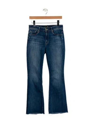 Pre-owned Mother Mid-rise Flared Jeans In Blue