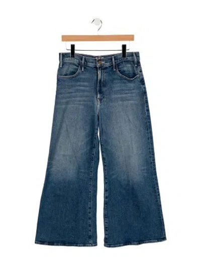 Pre-owned Mother Mid-rise Flared Jeans In Blue