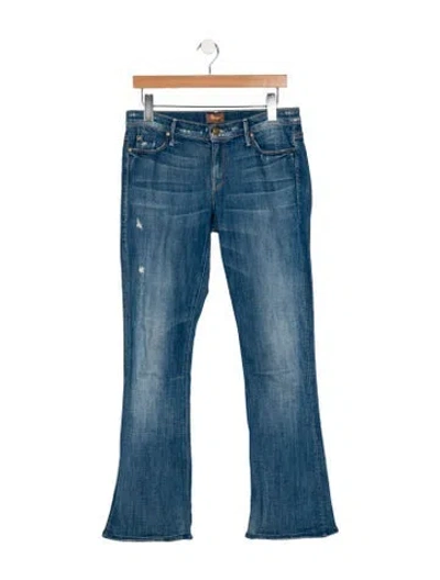 Pre-owned Mother Mid-rise Flared Jeans In Blue