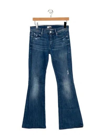 Pre-owned Mother Mid-rise Flared Jeans In Blue