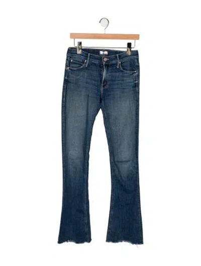 Pre-owned Mother Mid-rise Flared Jeans In Blue