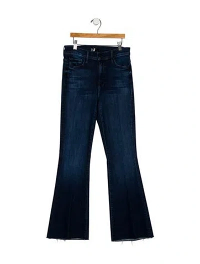 Pre-owned Mother Mid-rise Flared Jeans In Blue