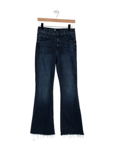 Pre-owned Mother Mid-rise Flared Jeans In Blue