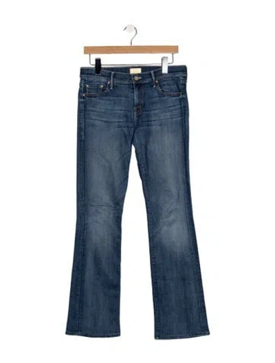 Pre-owned Mother Mid-rise Flared Jeans In Blue