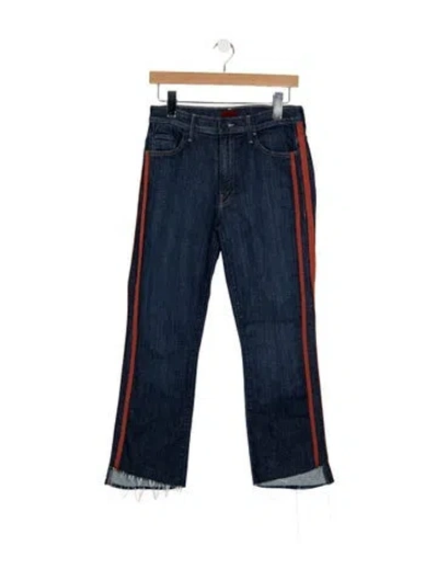 Pre-owned Mother Mid-rise Flared Jeans In Blue