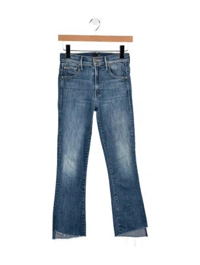 Pre-owned Mother Mid-rise Flared Jeans In Blue