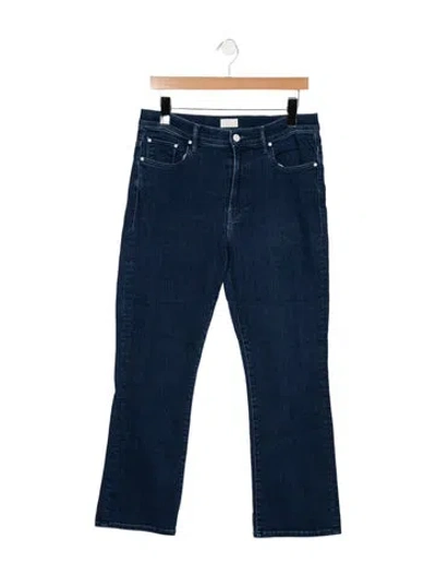 Pre-owned Mother Mid-rise Flared Jeans In Blue