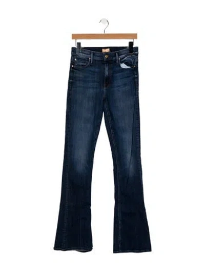 Pre-owned Mother Mid-rise Flared Jeans In Blue