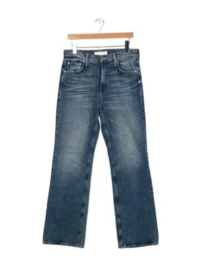 Pre-owned Mother Mid-rise Flared Jeans In Blue