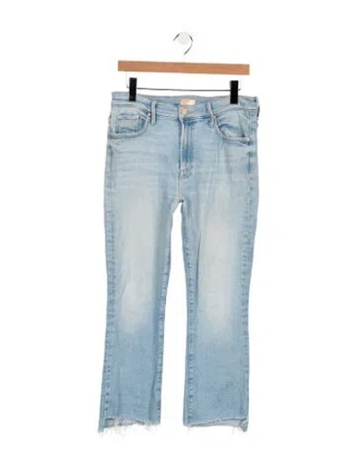 Pre-owned Mother Mid-rise Flared Jeans In Blue