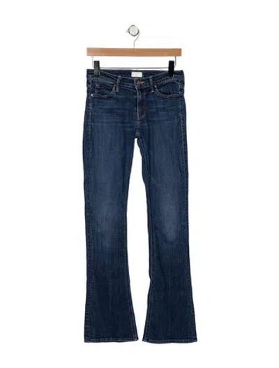 Pre-owned Mother Mid-rise Flared Jeans In Blue