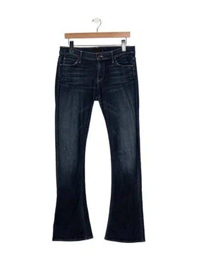 Pre-owned Mother Mid-rise Flared Jeans In Blue