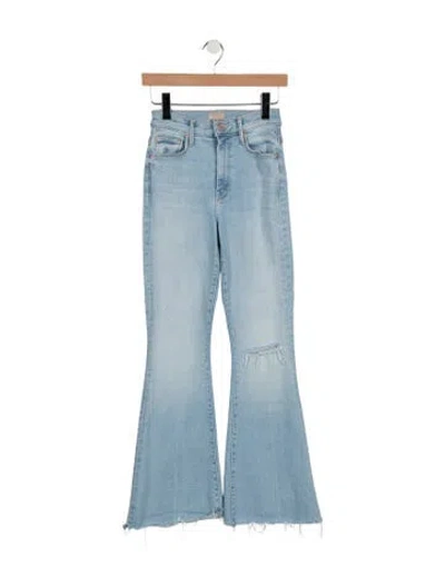 Pre-owned Mother Mid-rise Flared Jeans In Blue