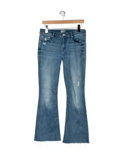Pre-owned Mother Mid-rise Flared Jeans In Blue