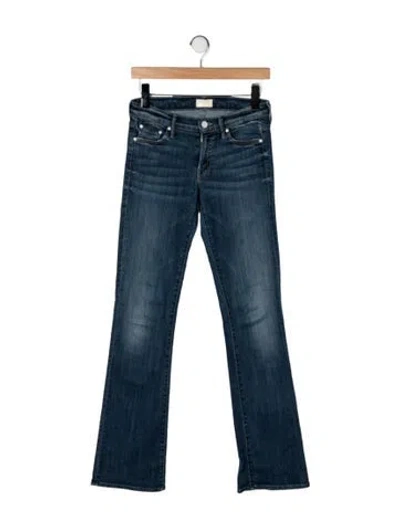 Pre-owned Mother Mid-rise Flared Jeans In Blue