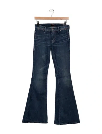 Pre-owned Mother Mid-rise Flared Jeans In Blue