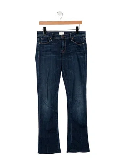 Pre-owned Mother Mid-rise Flared Jeans In Blue
