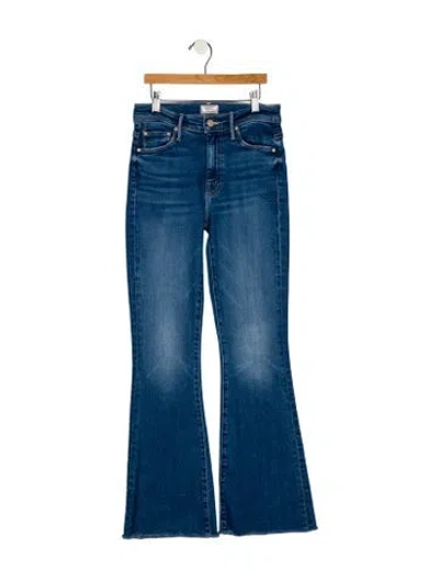 Pre-owned Mother Mid-rise Flared Jeans In Blue