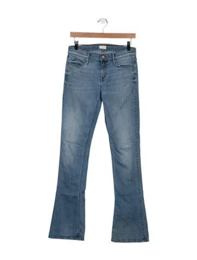 Pre-owned Mother Mid-rise Flared Jeans In Blue