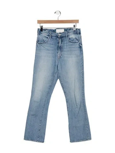 Pre-owned Mother Mid-rise Flared Jeans In Blue