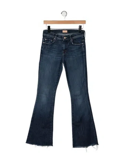 Pre-owned Mother Mid-rise Flared Jeans In Blue