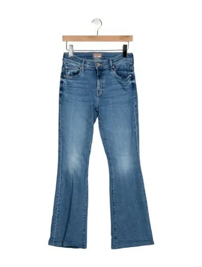 Pre-owned Mother Mid-rise Flared Jeans In Blue