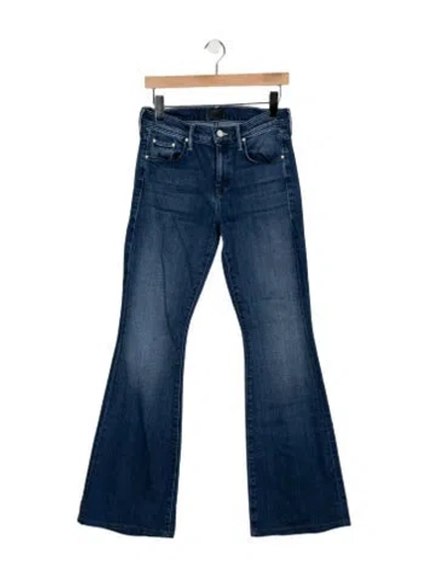 Pre-owned Mother Mid-rise Flared Jeans In Blue